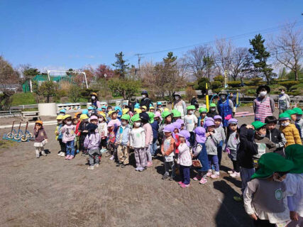 みんな一緒に朝の集会(*^-^*)